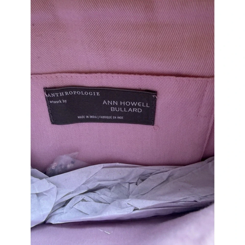 NWT Anthropologie The Fiona Beaded Bag: Icon Edition Pink Black Hearts